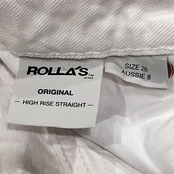 Rolla's High Rise Straight Jeans, Layla White, 28 - Picture 2 of 12